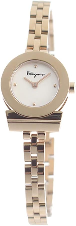【Salvatore Ferragamo】サルヴァトーレフェラガモ ステンレススチール×レザー クオーツ アナログ表示 レディース ホワイト文字盤 腕時計 Salvatore Ferragamo フェラガモ Ferrgamo スクエア レディース 時計